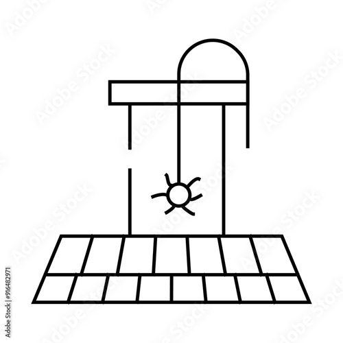 pipe cleaning line icon vector. pipe cleaning sign. isolated contour symbol black illustration