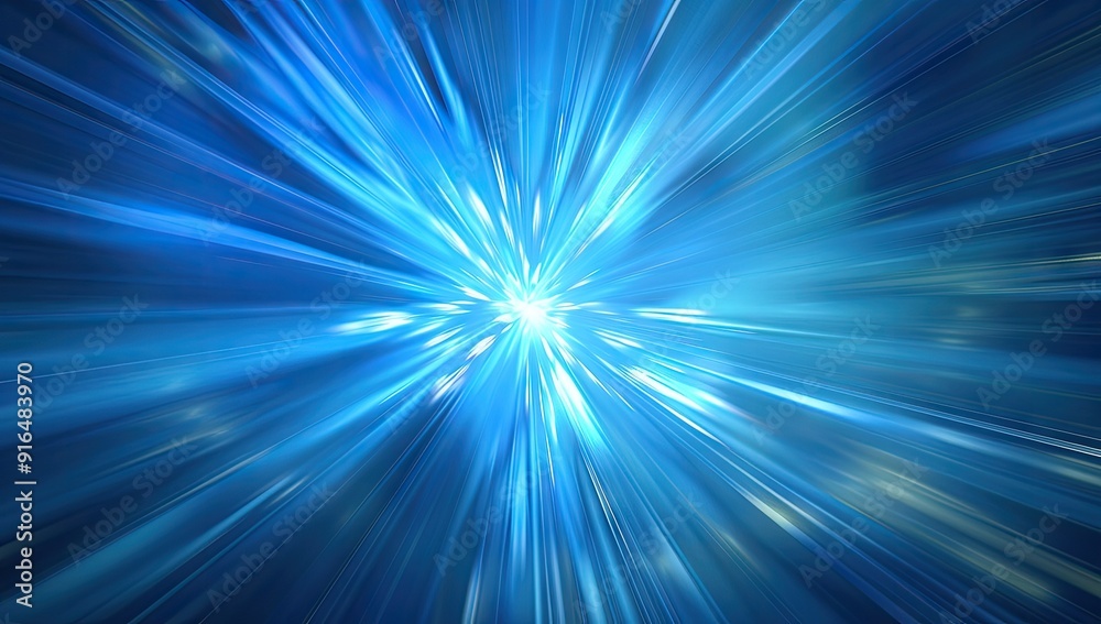 Obraz premium Abstract Blue Light Explosion