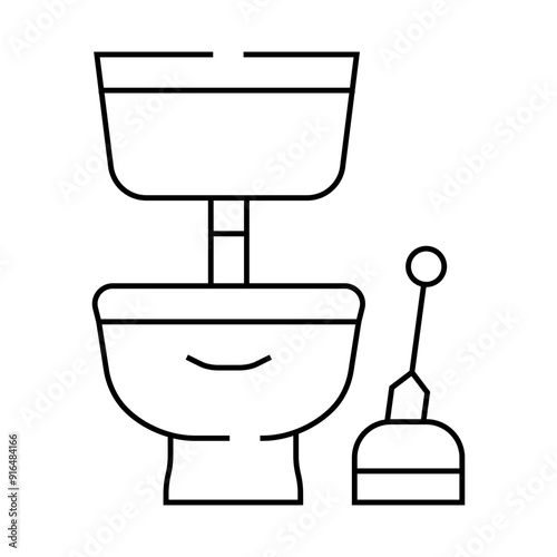 plumbing service line icon vector. plumbing service sign. isolated contour symbol black illustration