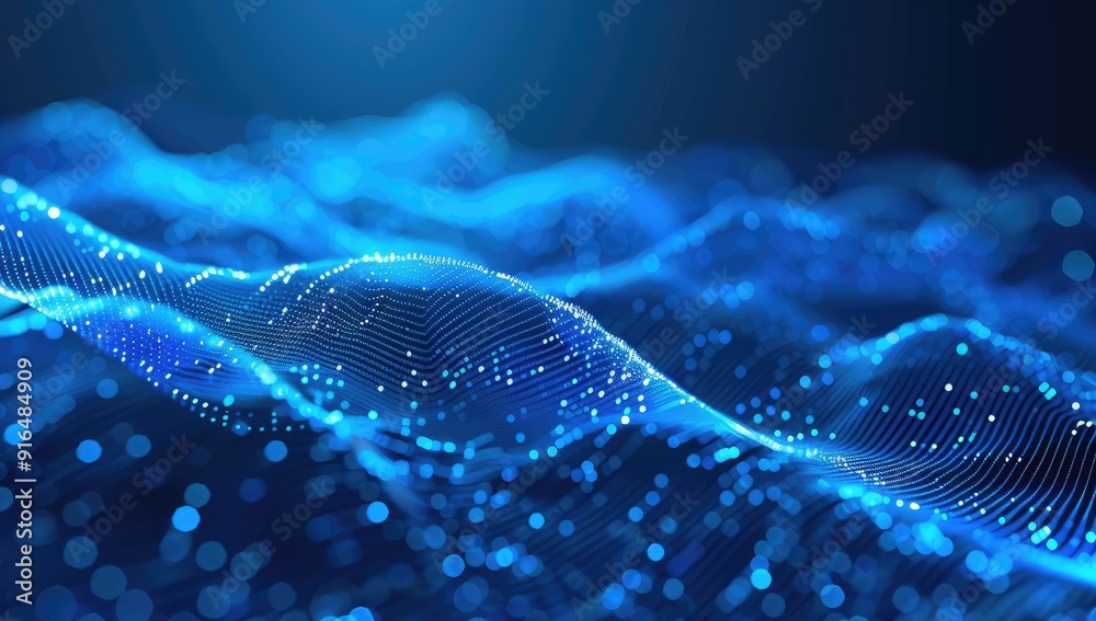 Abstract Blue Digital Wave Abstract Blue Digital Wave