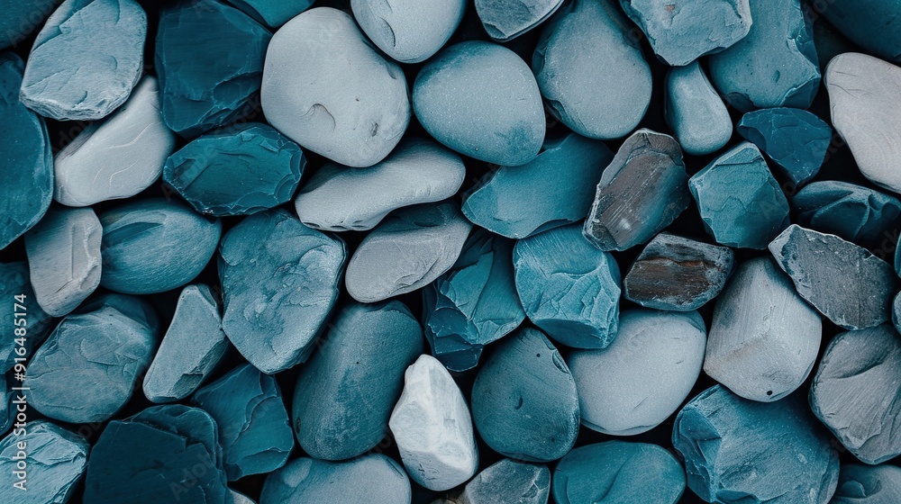 A stack of blue, green, and white rocks arranged on top of one another A stack of blue, green, and white rocks arranged on top of one another