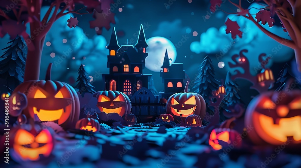 One Spooky Evil Halloween Lantern Jack-O'-Lantern with Glow One Spooky Evil Halloween Lantern Jack-O'-Lantern with Glow
