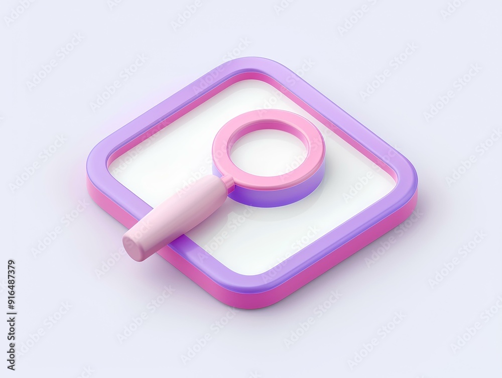 3D simple search bar icon with a pink and purple color scheme in a cute style of UI design. The minimalist and clean background
3D simple search bar icon with a pink and purple color scheme in a cute style of UI design. The minimalist and clean background
