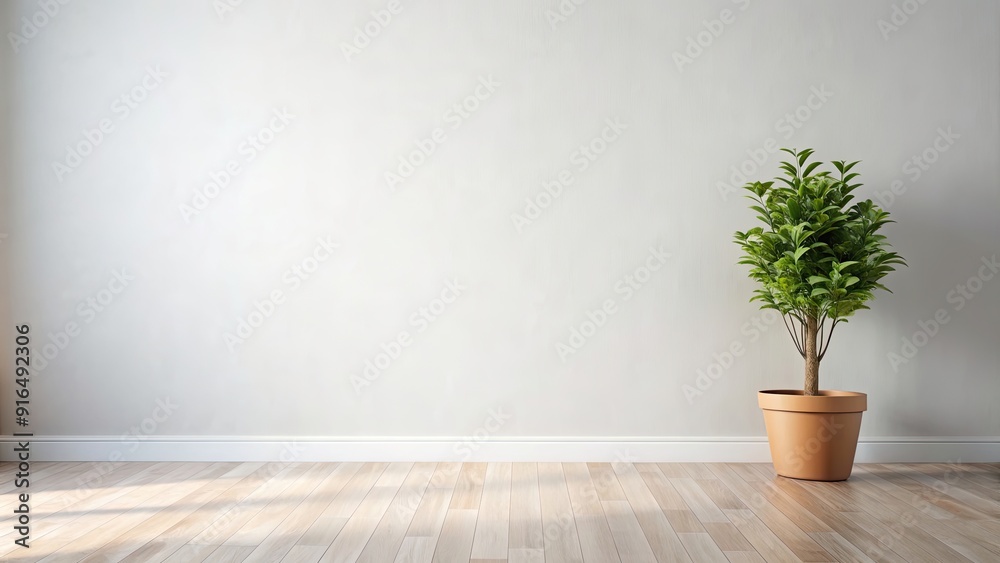 A single potted plant sitting in a bright, empty room , loneliness, isolation, solitude, minimalism, simplicity A single potted plant sitting in a bright, empty room , loneliness, isolation, solitude, minimalism, simplicity
