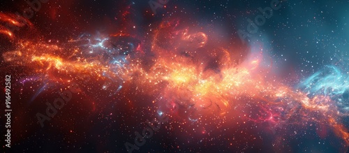 Cosmic Nebula with Vibrant Hues