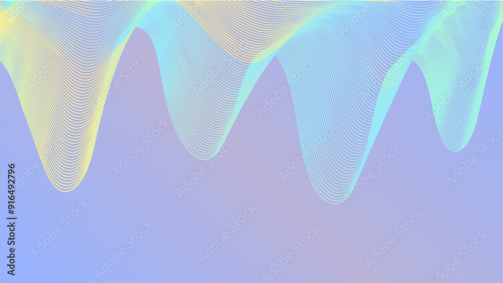 Fototapeta premium Line vectory abstraction technology futuristic sound wave background