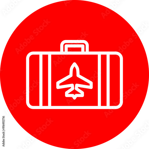 Traveling Vector Line White Circle Red