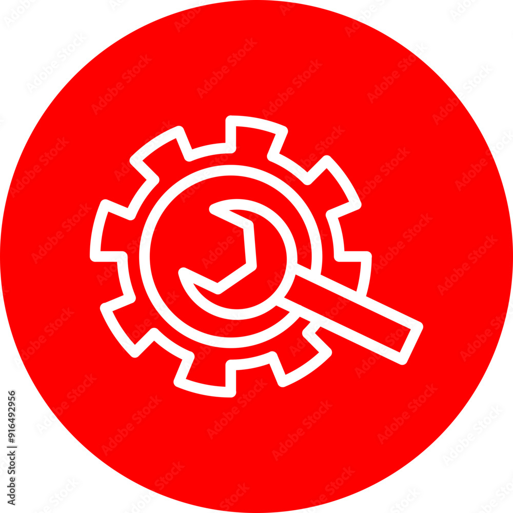 DIY Vector Line White Circle Red DIY Vector Line White Circle Red