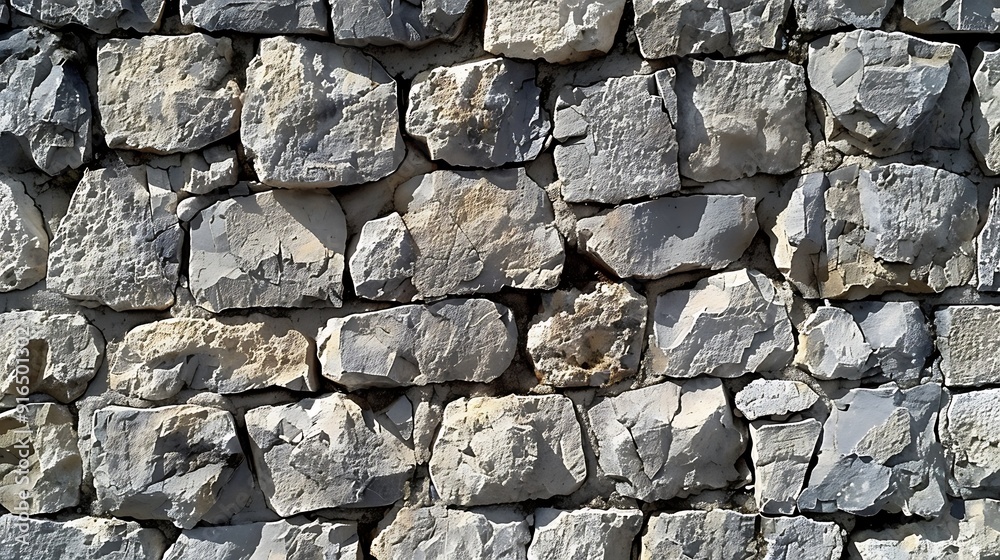 A background of stone wall texture, uneven and rough stone surfaces, earthy and grey hues, natural and ancient feel, hd quality, natural look. --ar 16:9 --v 6.0 --s 250 --style raw
