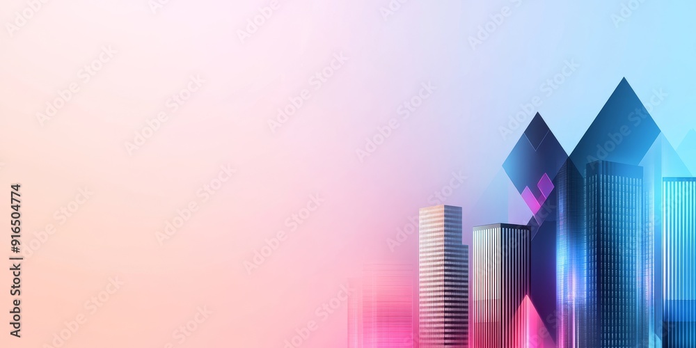 Cityscape with Skyscrapers and AI-Driven Data Streams Cityscape with Skyscrapers and AI-Driven Data Streams