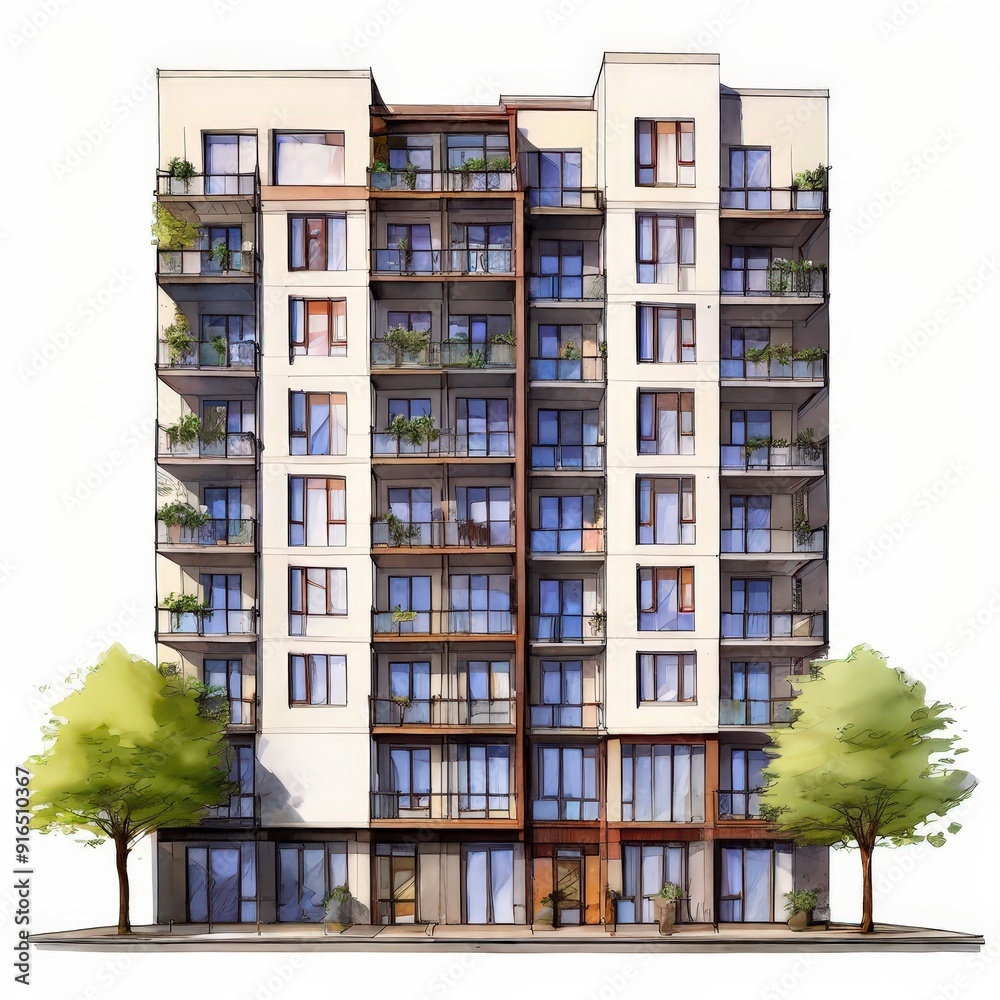 the AI Image Generator, Construction of residential building the AI Image Generator, Construction of residential building