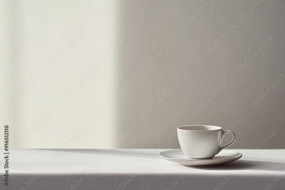 coffee cup minimal white mug table background simple clean morning beverage drink ceramic shadow light coffee cup minimal white mug table background simple clean morning beverage drink ceramic shadow light