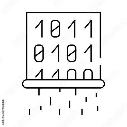 data deletion line icon vector. data deletion sign. isolated contour symbol black illustration