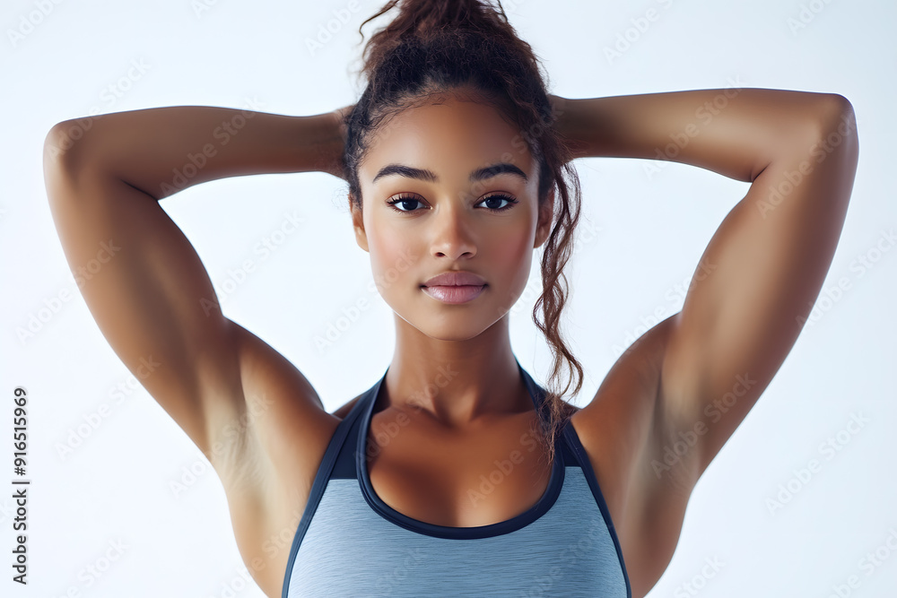 Portrait of Pretty Young Fitness Woman Posing in Sportswear, on a white background Portrait of Pretty Young Fitness Woman Posing in Sportswear, on a white background