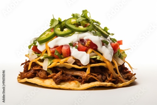 Turbo Tex-Mex Tostadas , white background.