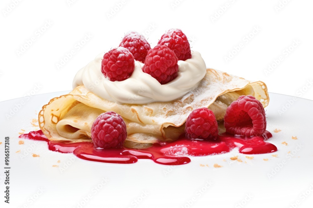 Rapid Raspberry Crepe , white background. Rapid Raspberry Crepe , white background.