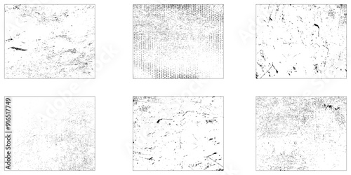 Set of abstract grunge vector texture background, Distress overlay texture. Grunge dust and rough dirty wall background concept.