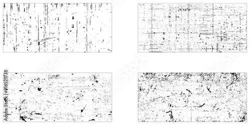 Set of abstract grunge vector texture background, Grunge texture effect set. Distressed overlay rough textured. 
