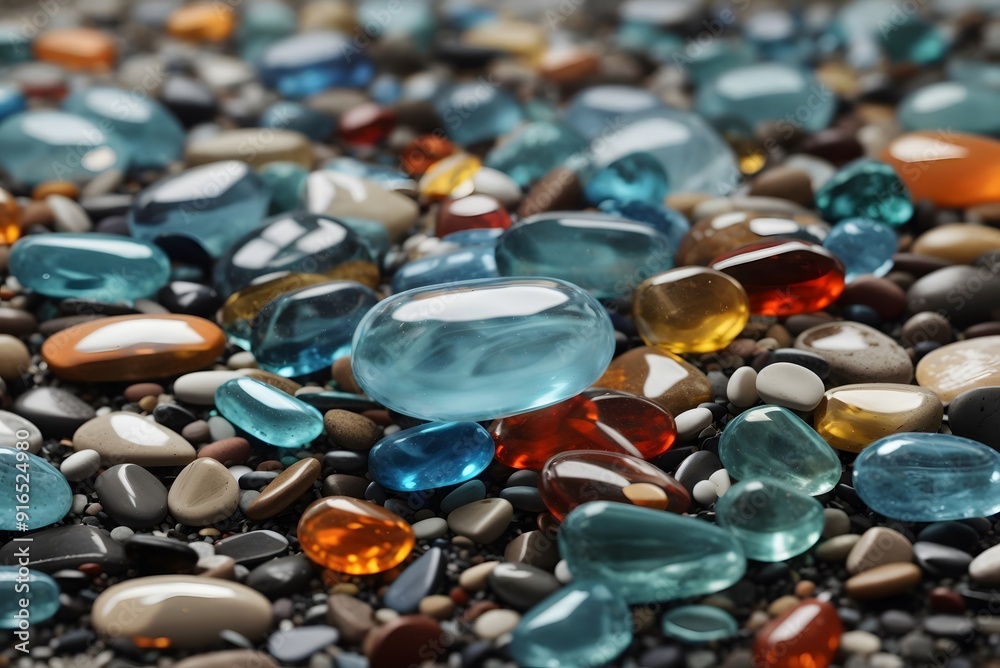 Semi-precious stones background texture
