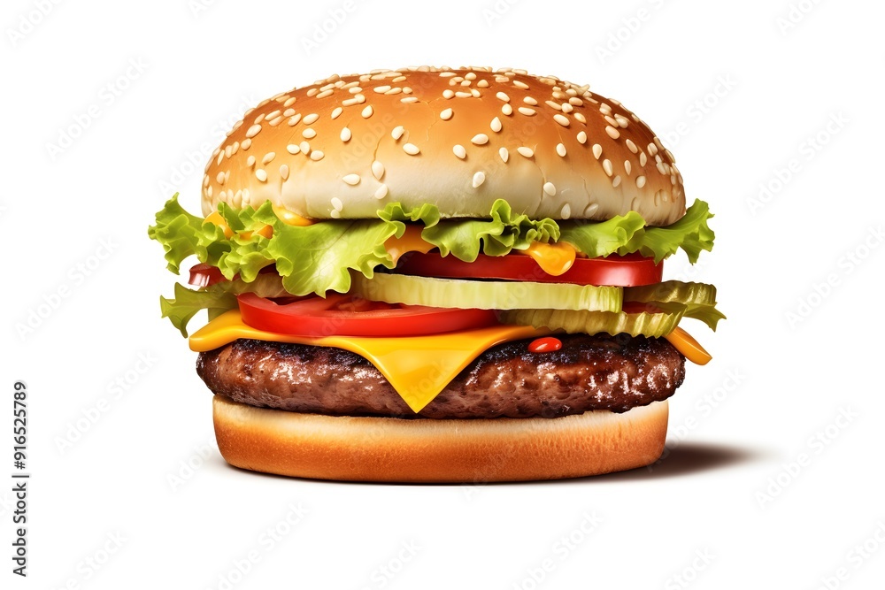 hamburger on a white background hamburger on a white background