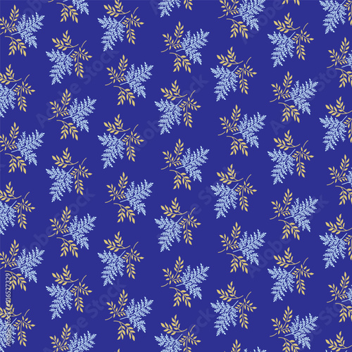 PrintBackground with blue flowers pattern photo