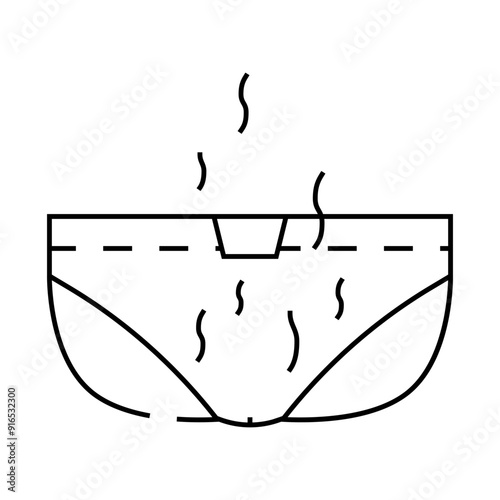 underwear smell line icon vector. underwear smell sign. isolated contour symbol black illustration
