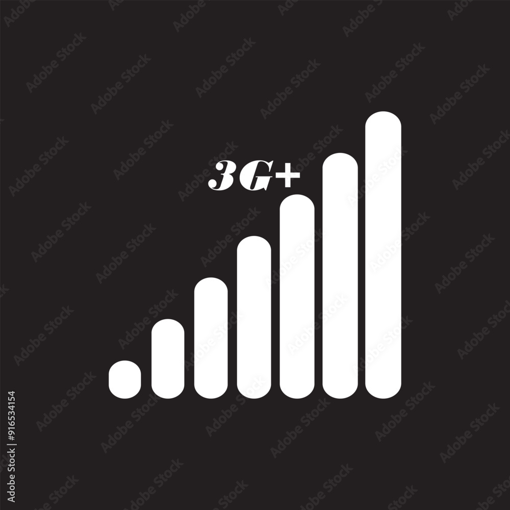 5G signal icon bars. Network mobile wireless 5g symbol 5G signal icon bars. Network mobile wireless 5g symbol