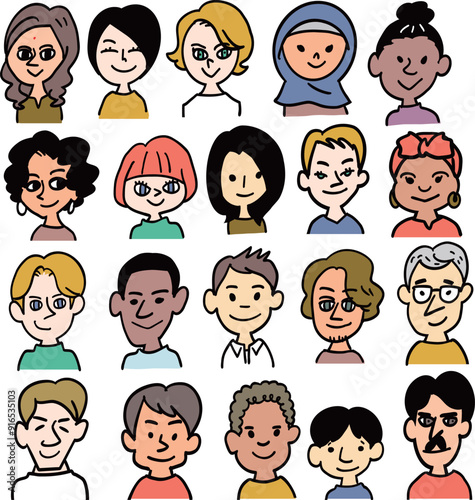 様々な人種の人々