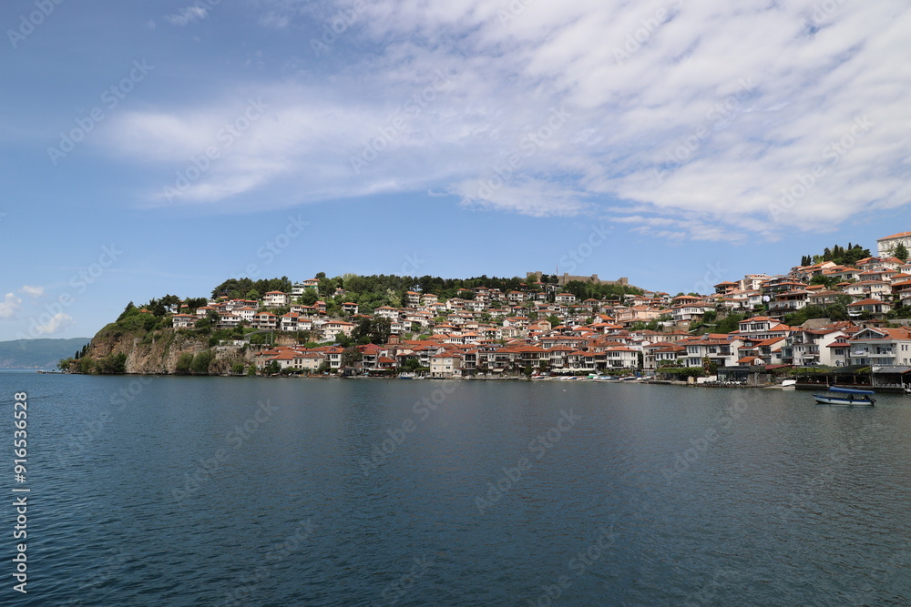 View of the city of Ohrid on Lake Ohrid, North Macedonia View of the city of Ohrid on Lake Ohrid, North Macedonia