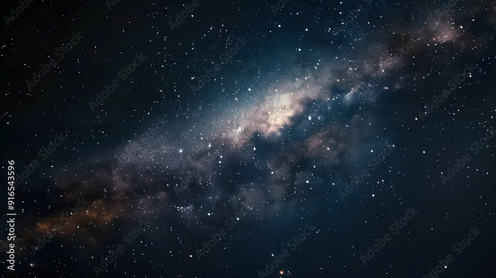 Naklejka premium milky way galaxy at night