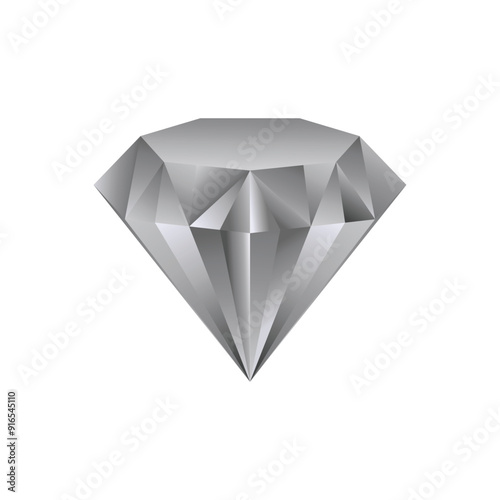 Diamond logo design template. Gem logo isolated illustration. Crystal on white background. Vintage vector