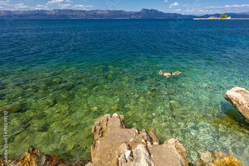 Holidays in Croatia relaxation on the Adriatic Sea Peljesac Peninsula Trpanj azure sea photo