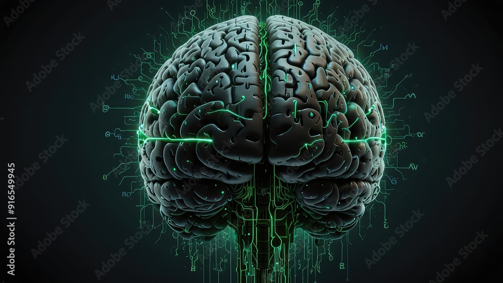 Mind Programming An abstract visual of a brain with green background Mind Programming An abstract visual of a brain with green background