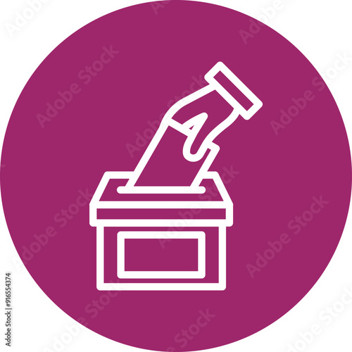 Voter Turnout Graph Vector Line White Circles Multicolors