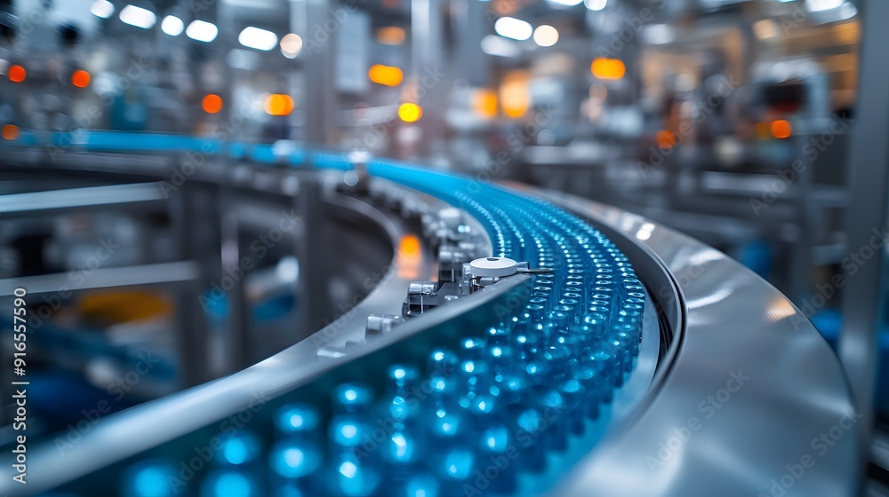 Efficient Production Process in a Modern Pharmaceutical Plant. Automation Technology concept Efficient Production Process in a Modern Pharmaceutical Plant. Automation Technology concept
