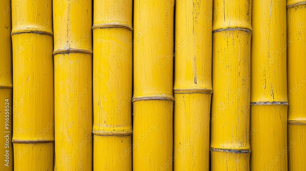 Yellow bamboo texture. Dried bamboo wall or fence background