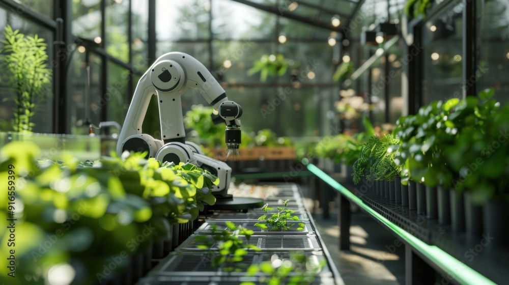 Robotics in Agriculture: A Robot Arm Tending to Plants in a Modern Greenhouse Robotics in Agriculture: A Robot Arm Tending to Plants in a Modern Greenhouse