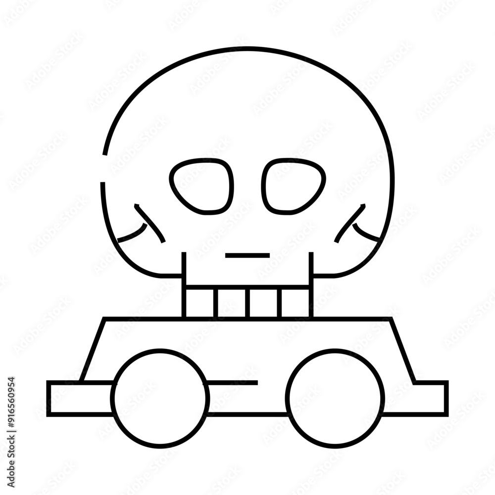 day of dead event line icon vector. day of dead event sign. isolated contour symbol black illustration