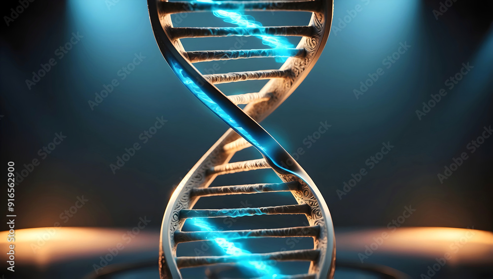 Human dna concept, complex molecular structure background, genetics, science