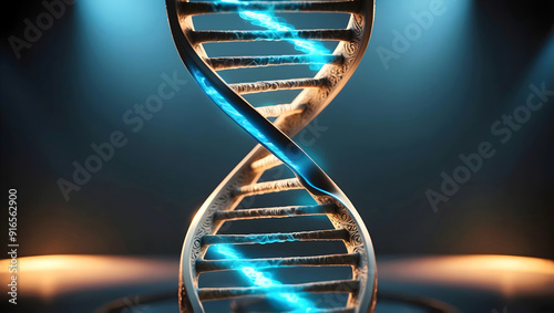 Obraz na płótnie Human dna concept, complex molecular structure background, genetics, science w salonie
