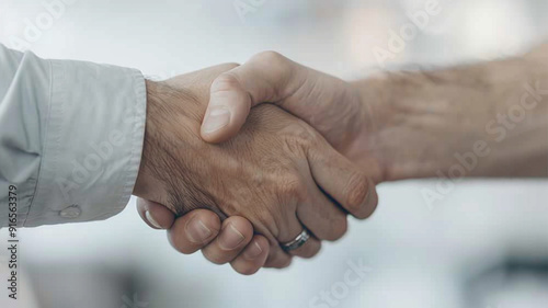 Close-up of business people handshaking