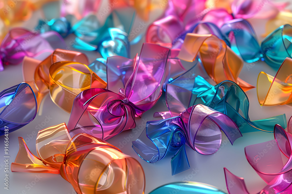 Abstract colorful ribbon.