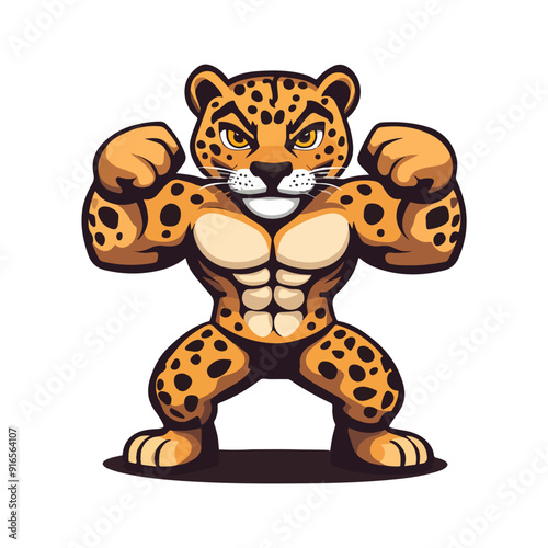 vector illustration icon about muscular animals