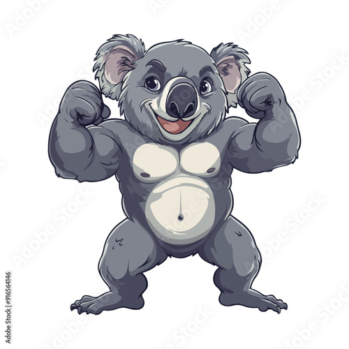 vector illustration icon about muscular animals