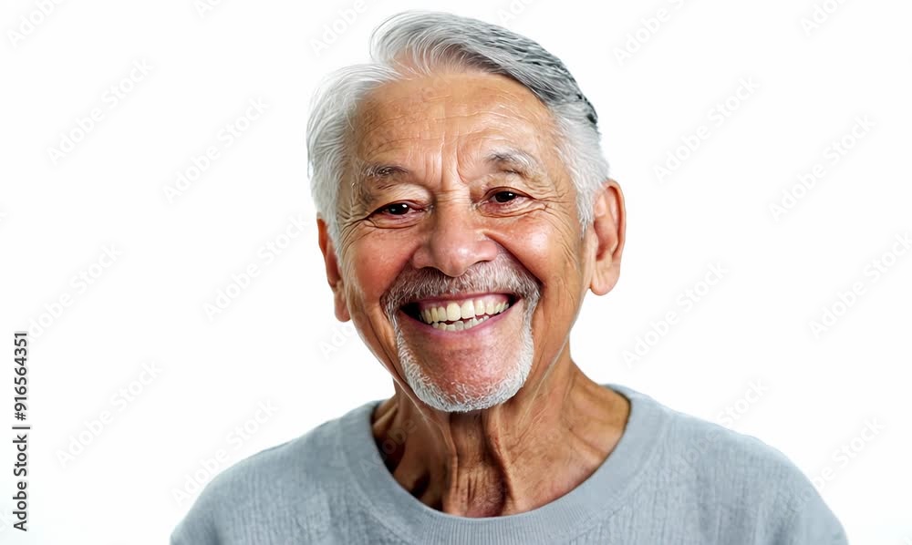 Portrait of a happy senior man smiling isolated on a white background Portrait of a happy senior man smiling isolated on a white background