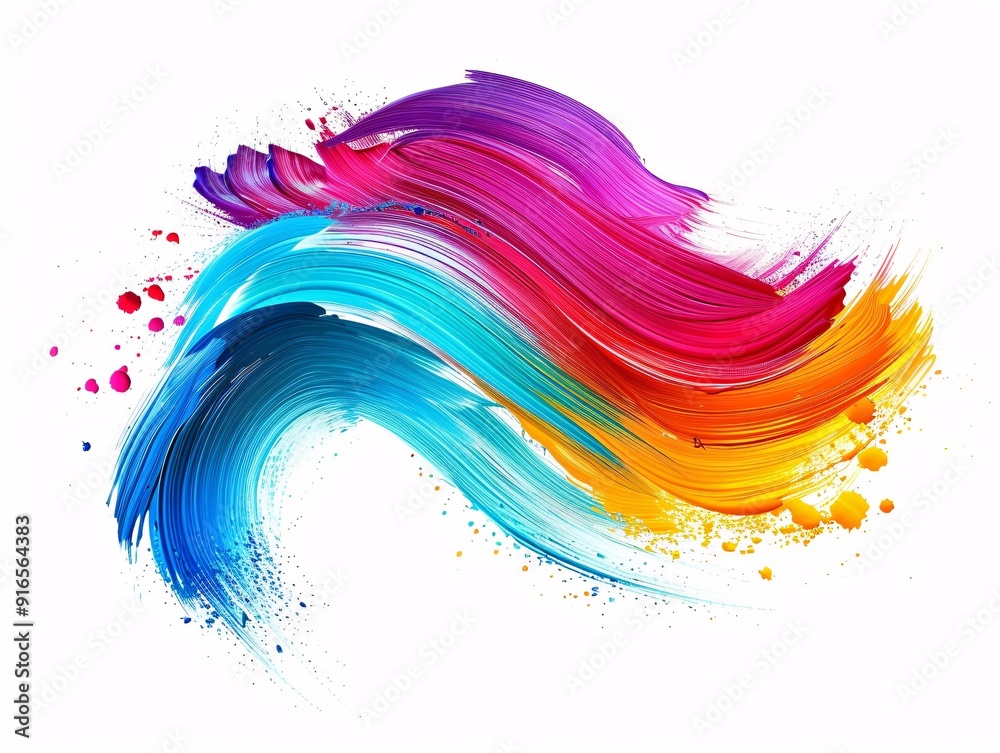 Artificial intelligence. Stains of colored paints on a white background. Artificial intelligence. Stains of colored paints on a white background.