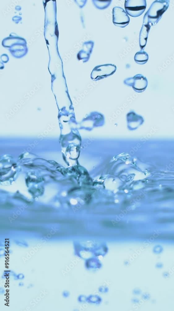 Thin Streams of Water Falling on a Water Surface
Thin Streams of Water Falling on a Water Surface