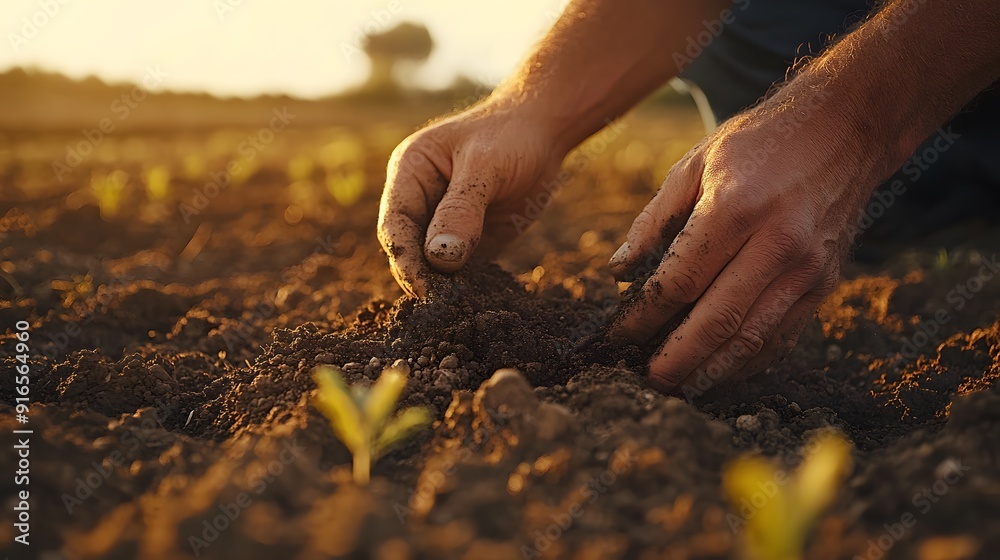 Connecting with Nature. Agricultural stewardship concept Connecting with Nature. Agricultural stewardship concept