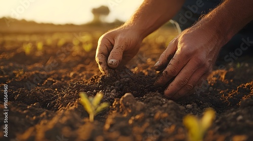 Connecting with Nature. Agricultural stewardship concept photo