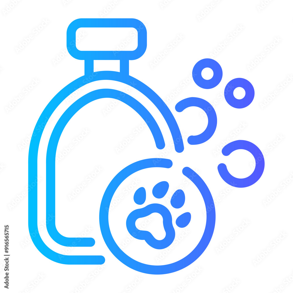 pet shampoo Line Gradient Icon pet shampoo Line Gradient Icon
